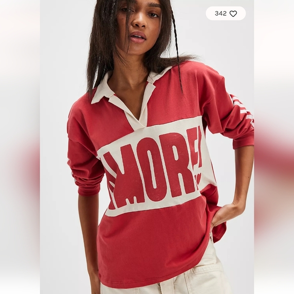 Free People Red 'Amore' Sweatshirt - Picture 2 of 4